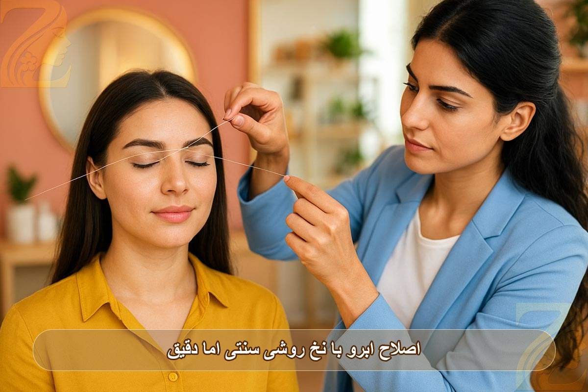 اصلاح ابرو با نخ: روشی سنتی اما دقیق