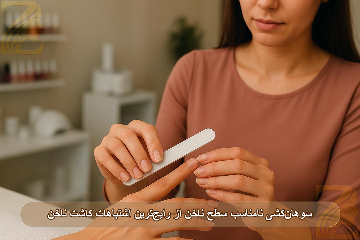 سوهان‌کشی نامناسب سطح ناخن از رایج‌ترین اشتباهات کاشت ناخن