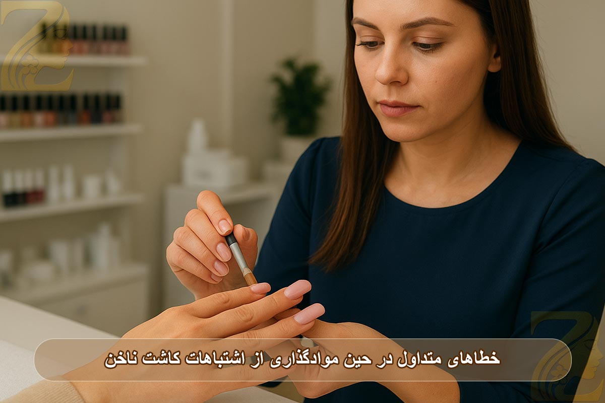 خطاهای متداول در حین موادگذاری از اشتباهات کاشت ناخن