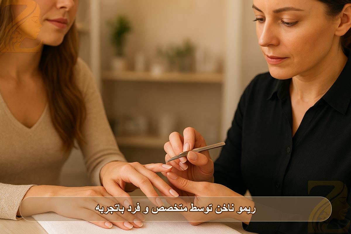 ریمو ناخن در سالن زیبایی و توسط متخصص