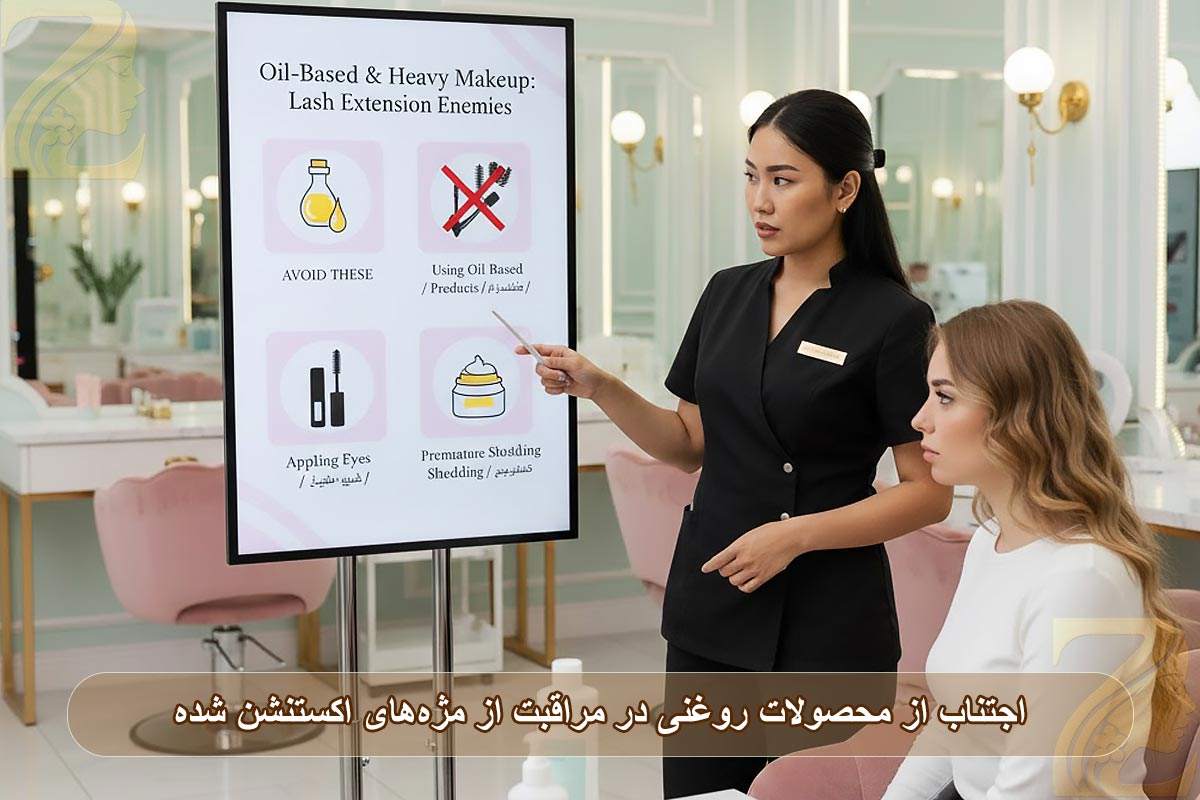 اجتناب از محصولات روغنی و آرایشی سنگین