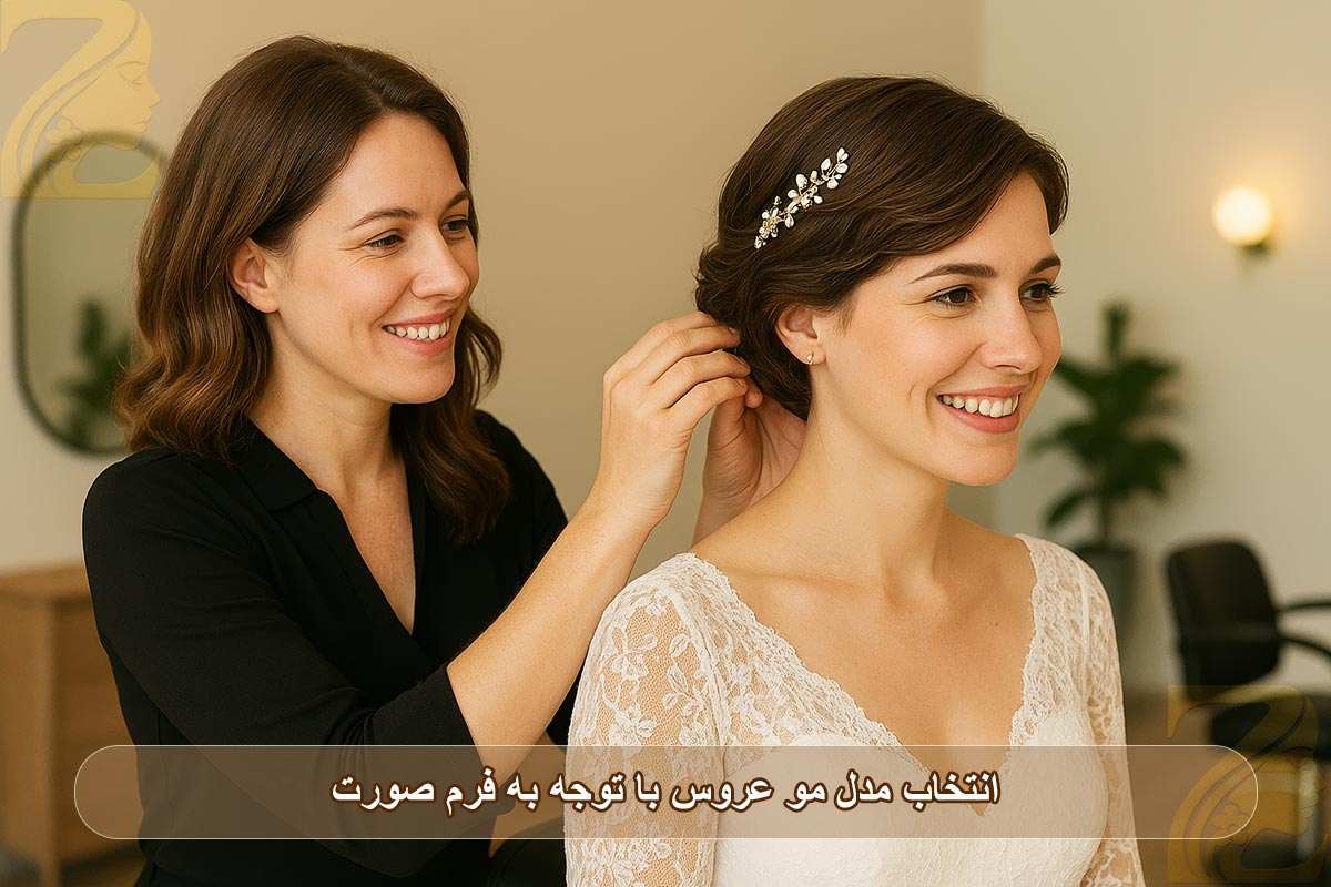 انتخاب مدل مو عروس با توجه به فرم صورت