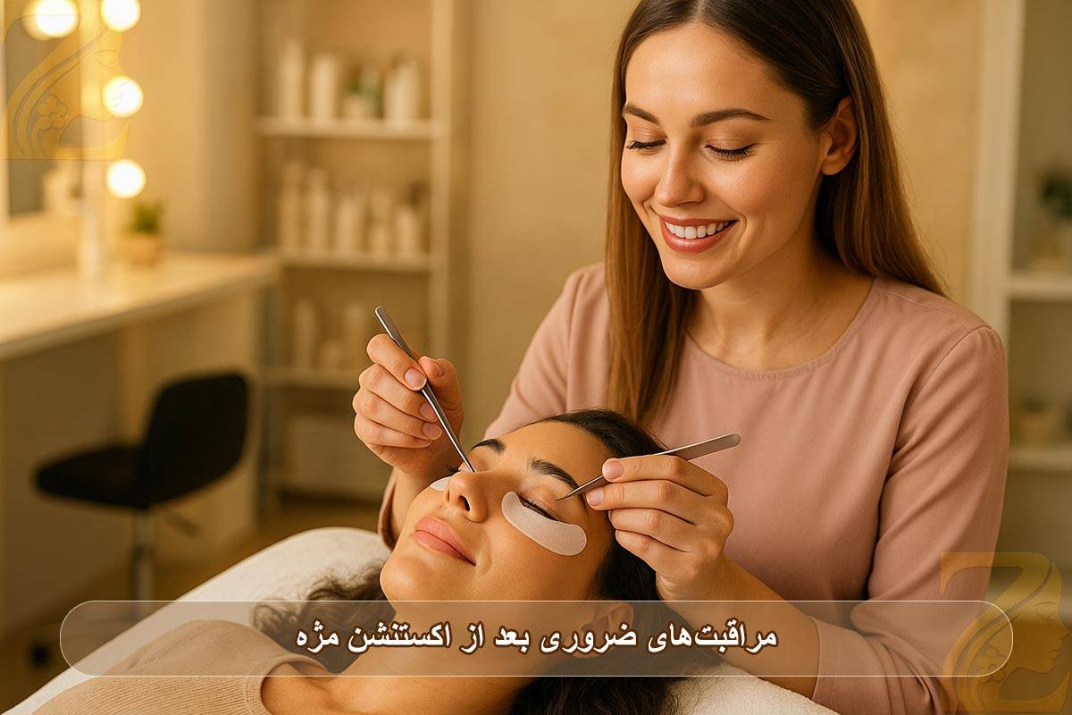 مراقبت بعد از اکستنشن مژه: ۲۴ نکته‌ی طلایی برای ماندگاری ۲ برابری