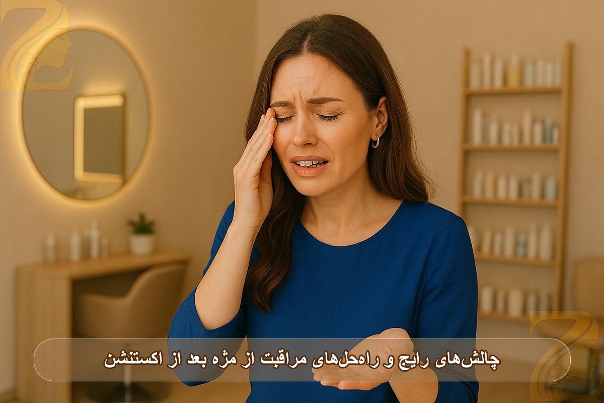 چالشهای رایج و راهحلهای مراقبت از مژه بعد از اکستنشن