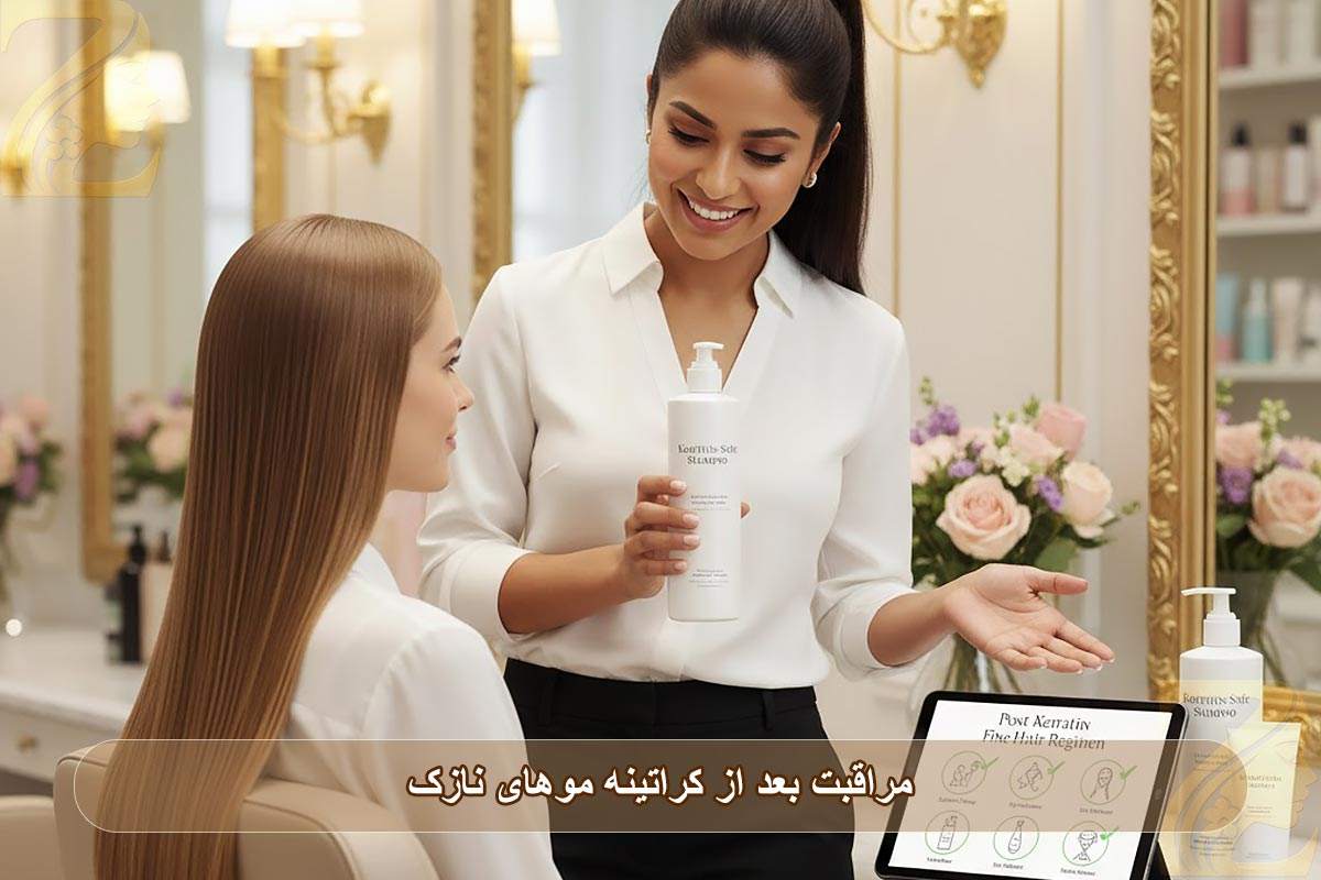 مراقبت بعد از کراتینه موهای نازک