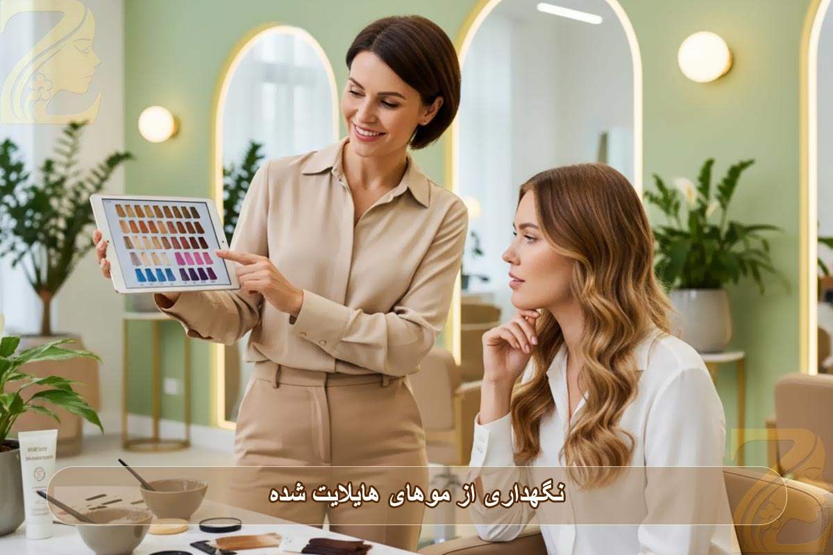 نگهداری از موهای هایلایت شده