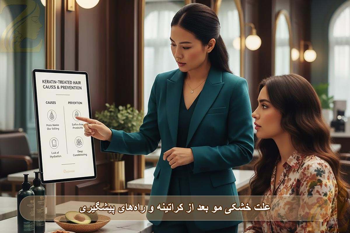 علت خشکی مو بعد از کراتینه و راه‌های پیشگیری