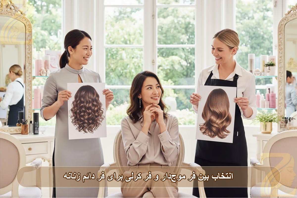 انتخاب بین فر موج‌دار و فر کرلی برای فر دائم زنانه