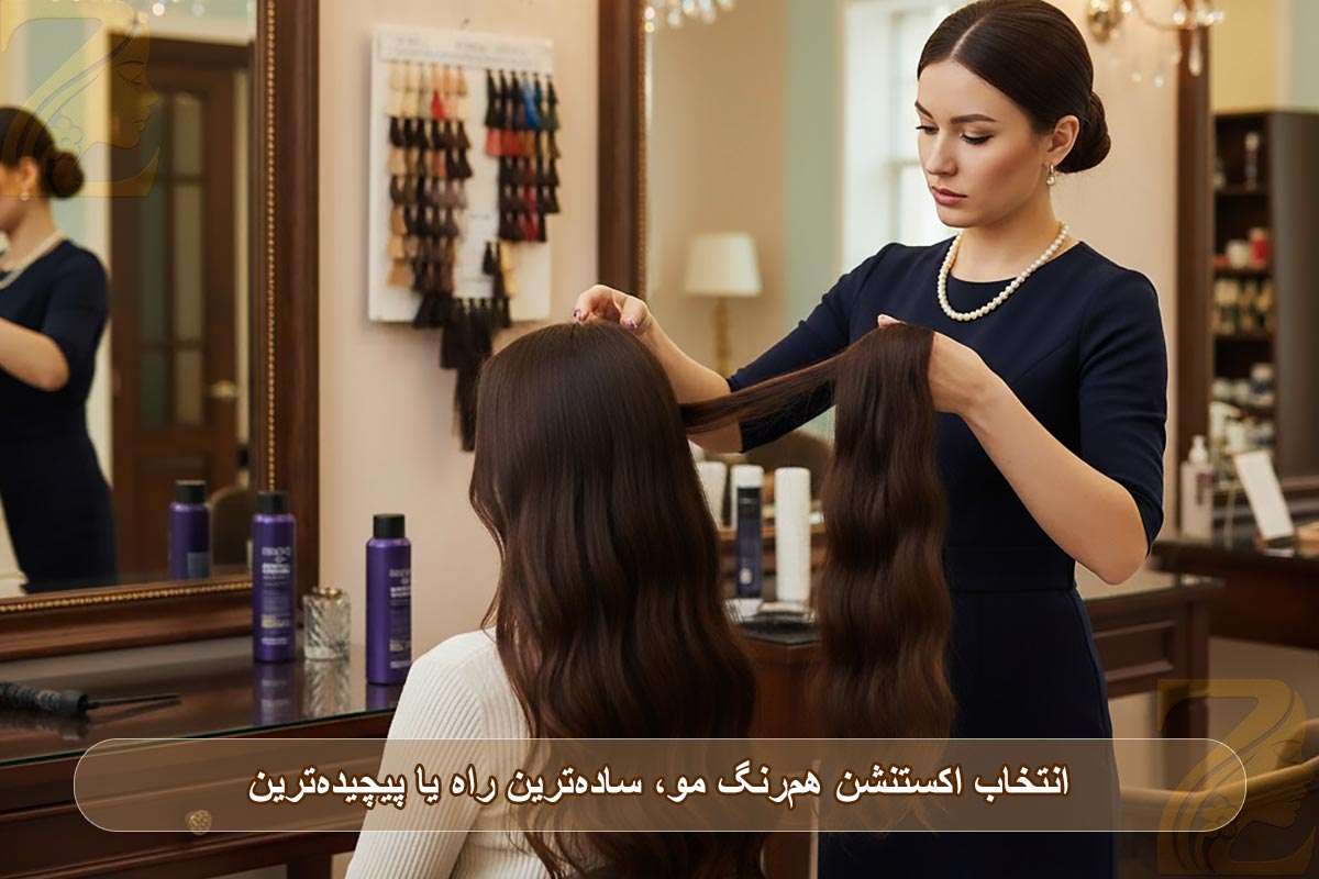 ساده‌ترین راه یا پیچیده‌ترین در انتخاب اکستنشن هم‌رنگ مو