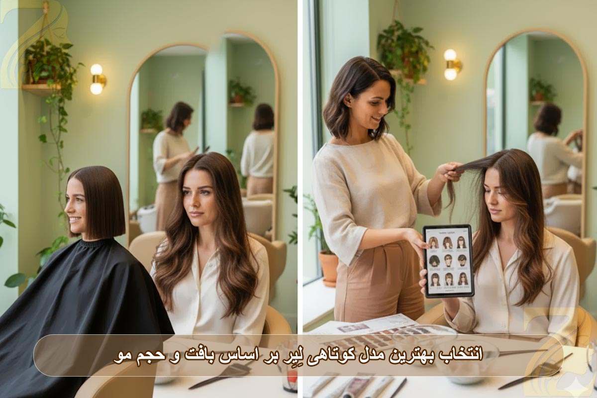 انتخاب بهترین مدل کوتاهی لِیِر بر اساس بافت و حجم مو