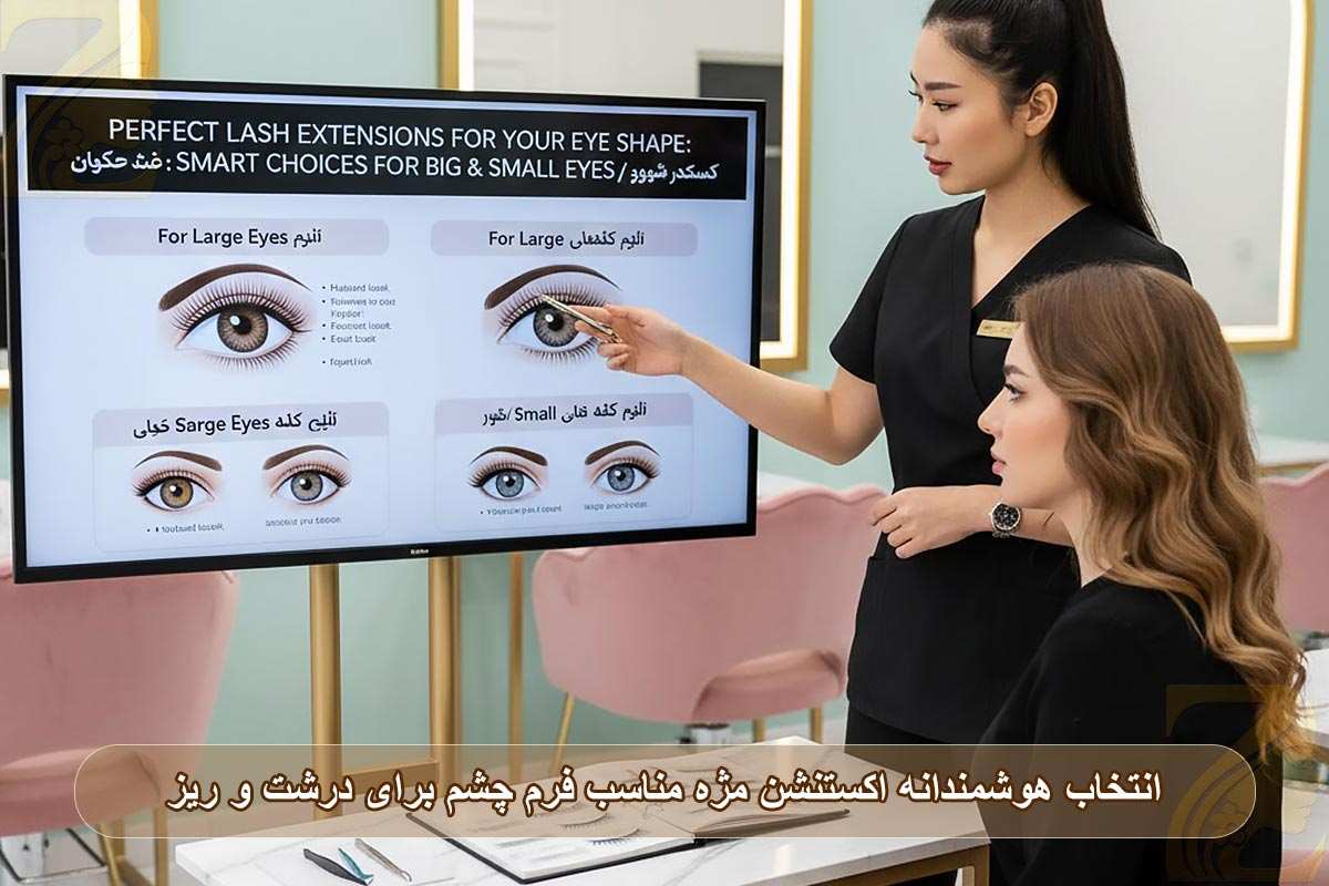اکستنشن مژه مناسب فرم چشم: انتخاب هوشمندانه برای درشت و ریز