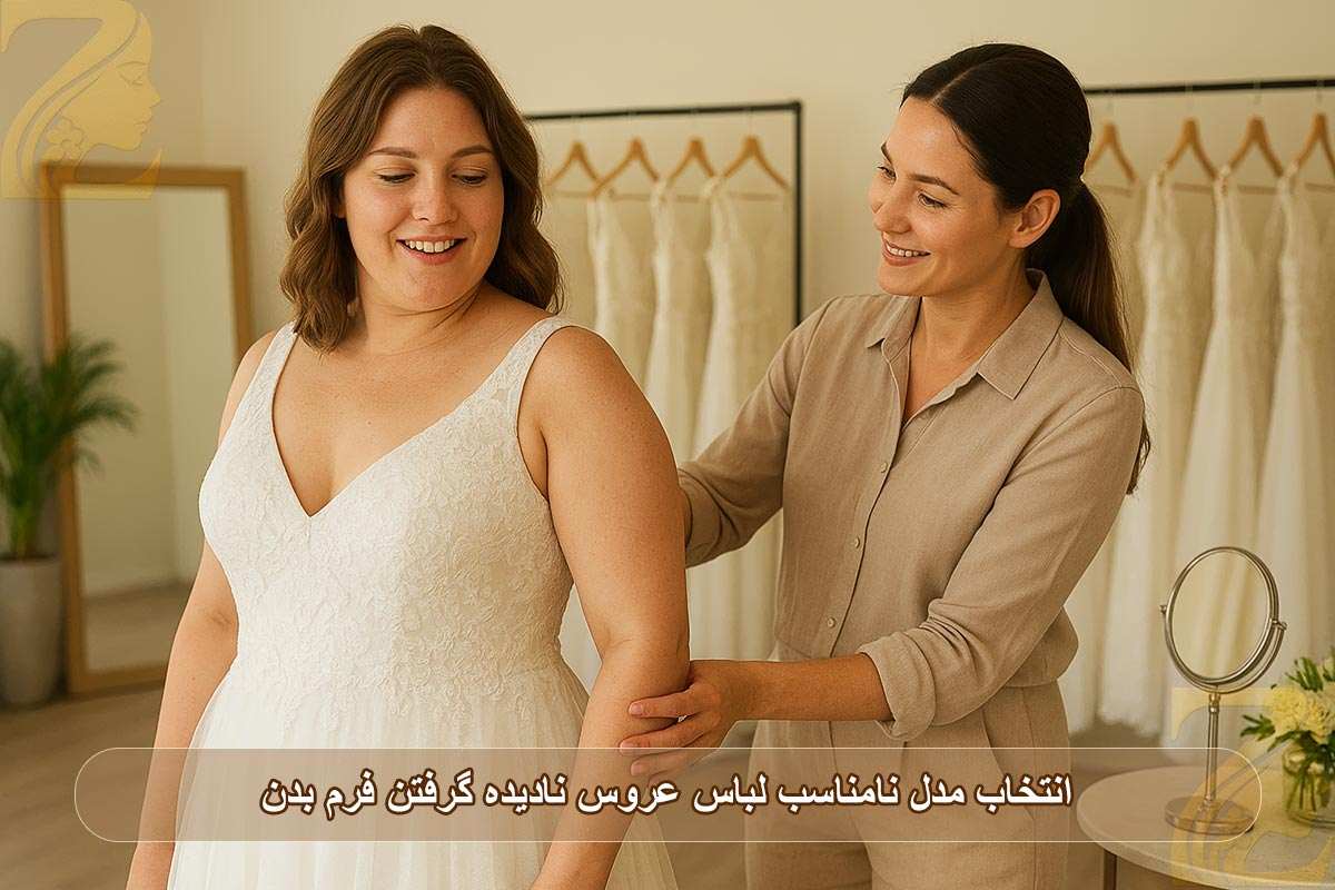 نادیده گرفتن فرم بدن از عوامل انتخاب مدل نامناسب لباس عروس