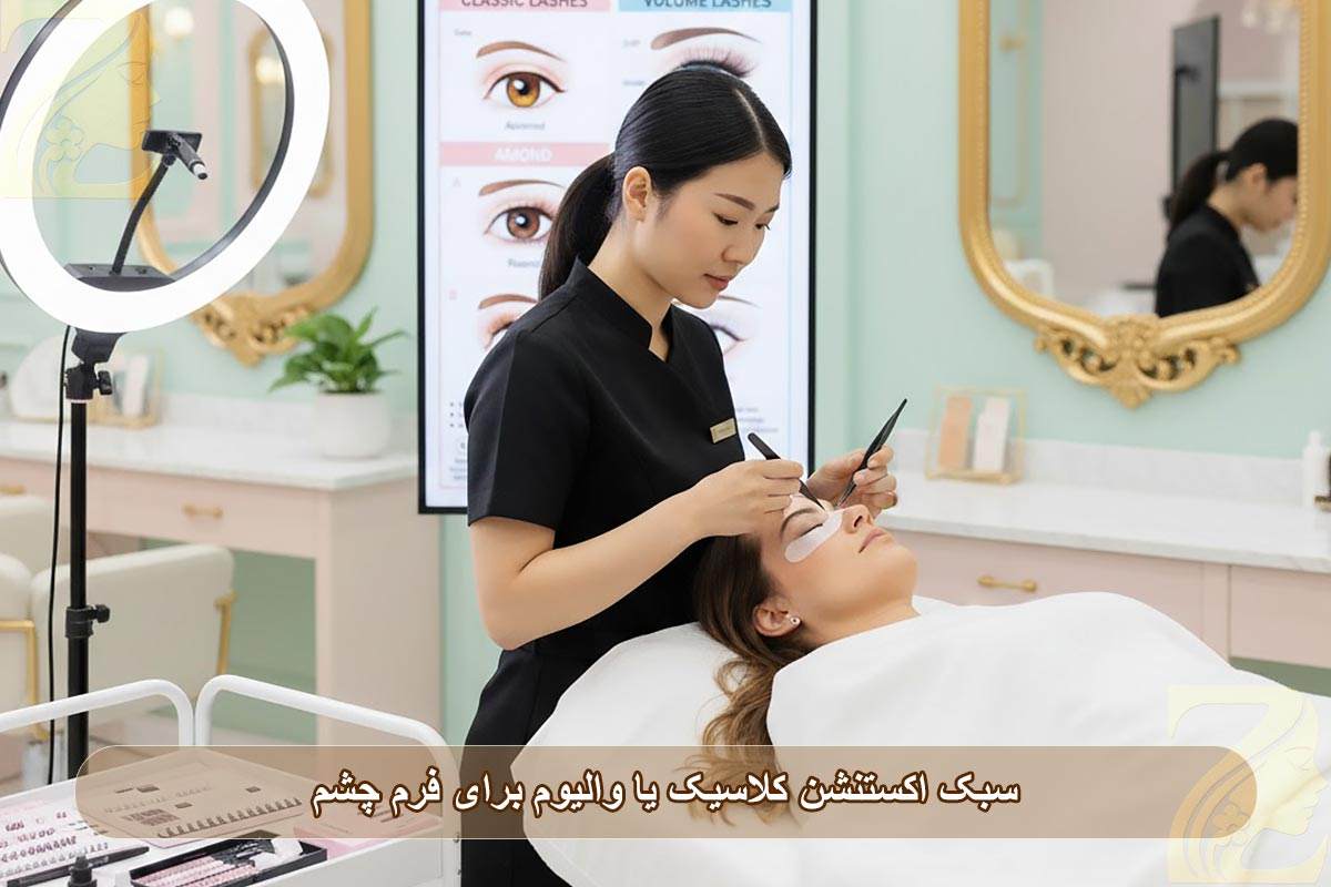 انتخاب سبک اکستنشن کلاسیک یا والیوم برای فرم چشم شما