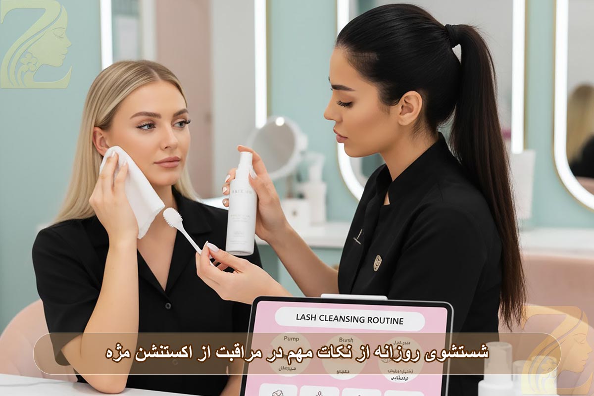 شستشوی روزانه از نکات مهم در مراقبت از اکستنشن