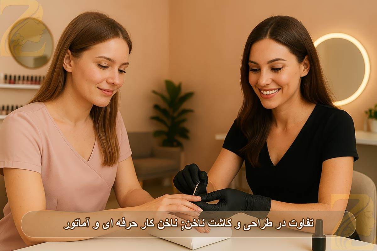 تفاوت در طراحی و کاشت ناخن