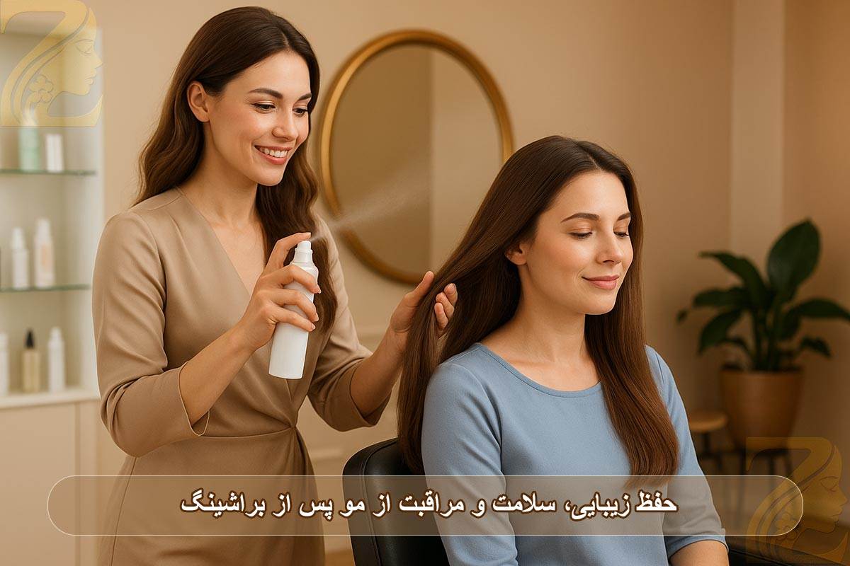 حفظ زیبایی و سلامت با مراقبت از مو پس از براشینگ