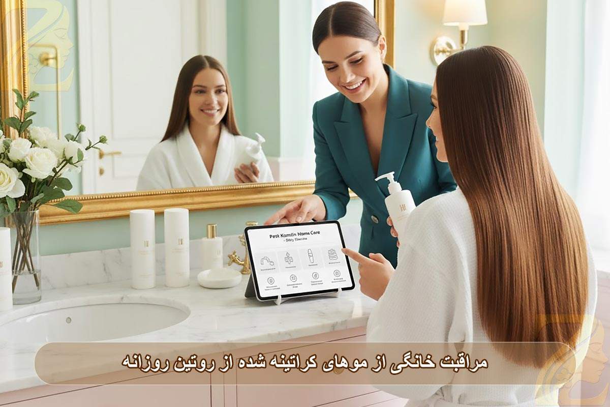 مراقبت خانگی از موهای کراتینه شده از روتین روزانه