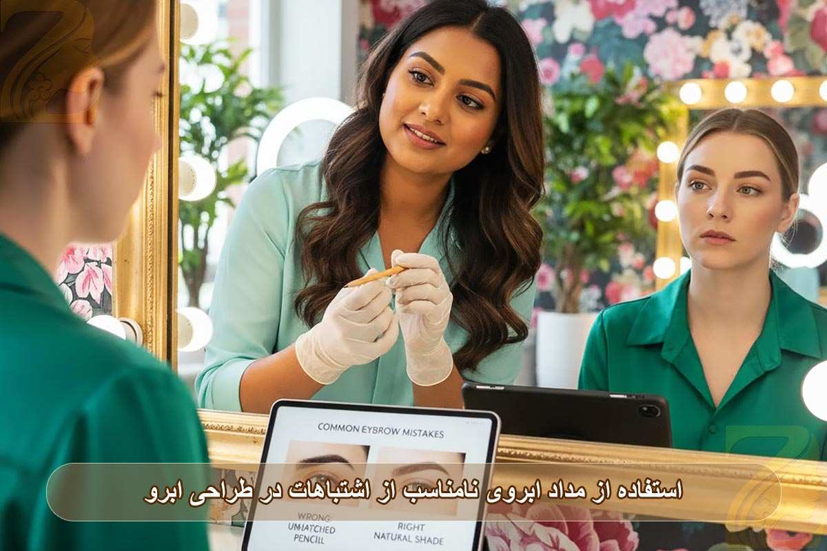 استفاده از مداد ابروی نامناسب از اشتباهات در طراحی ابرو