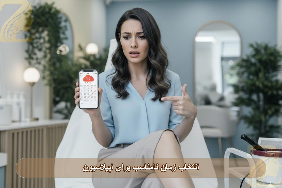 انتخاب زمان نامناسب برای اپیلاسیون