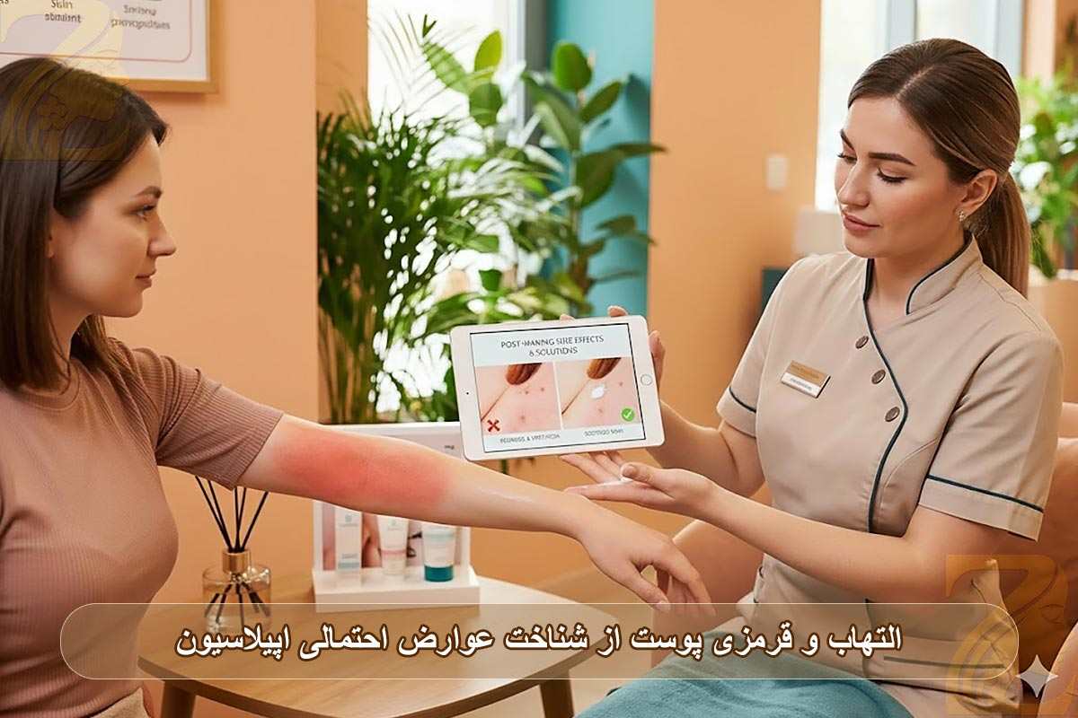 التهاب و قرمزی پوست از عوارض احتمالی اپیلاسیون