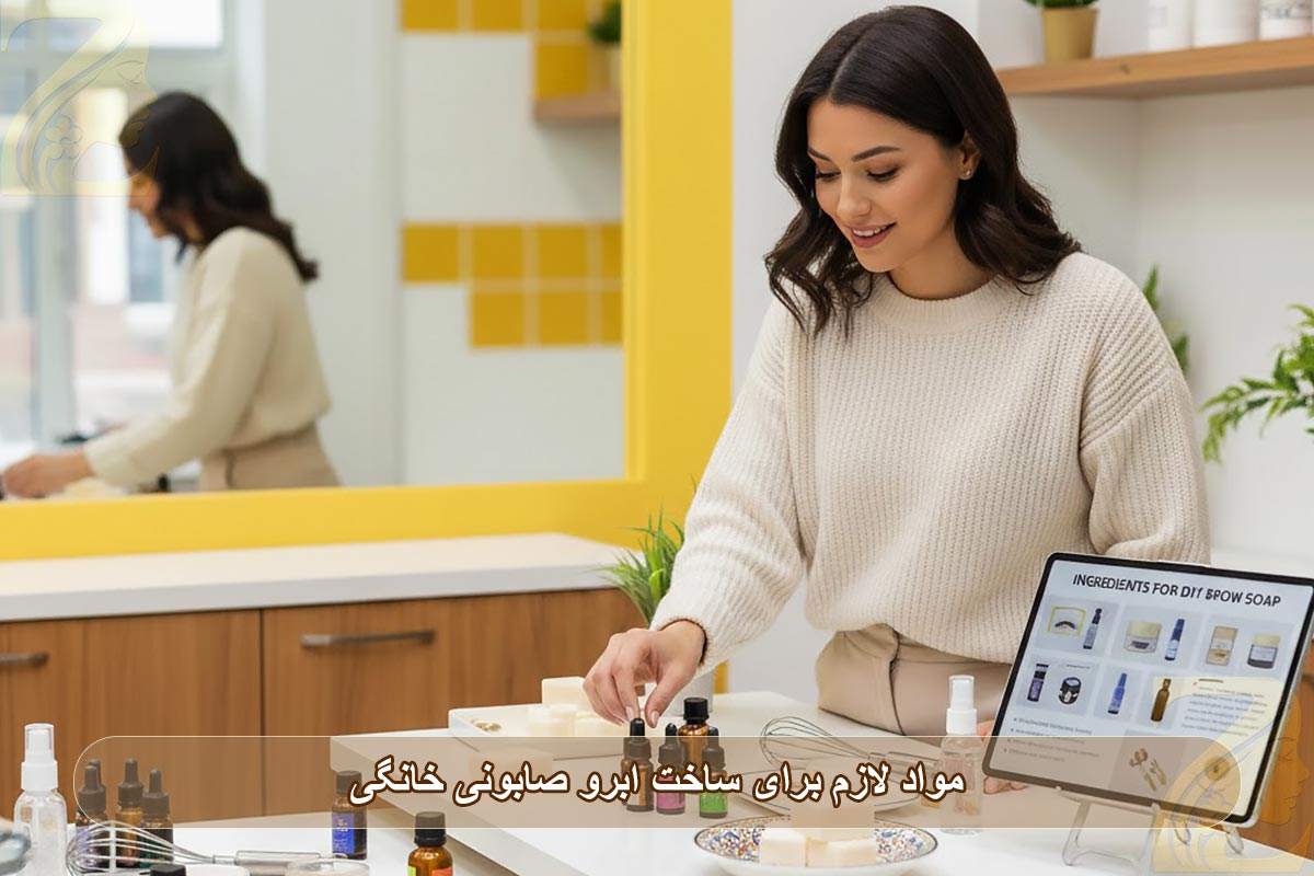 مواد لازم برای ساخت ابرو صابونی خانگی