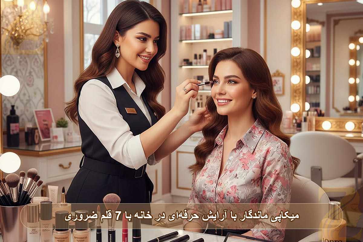 آرایش حرفه‌ای در خانه با ۷ قلم ضروری؛ میکاپی ماندگار و بی‌نقص
