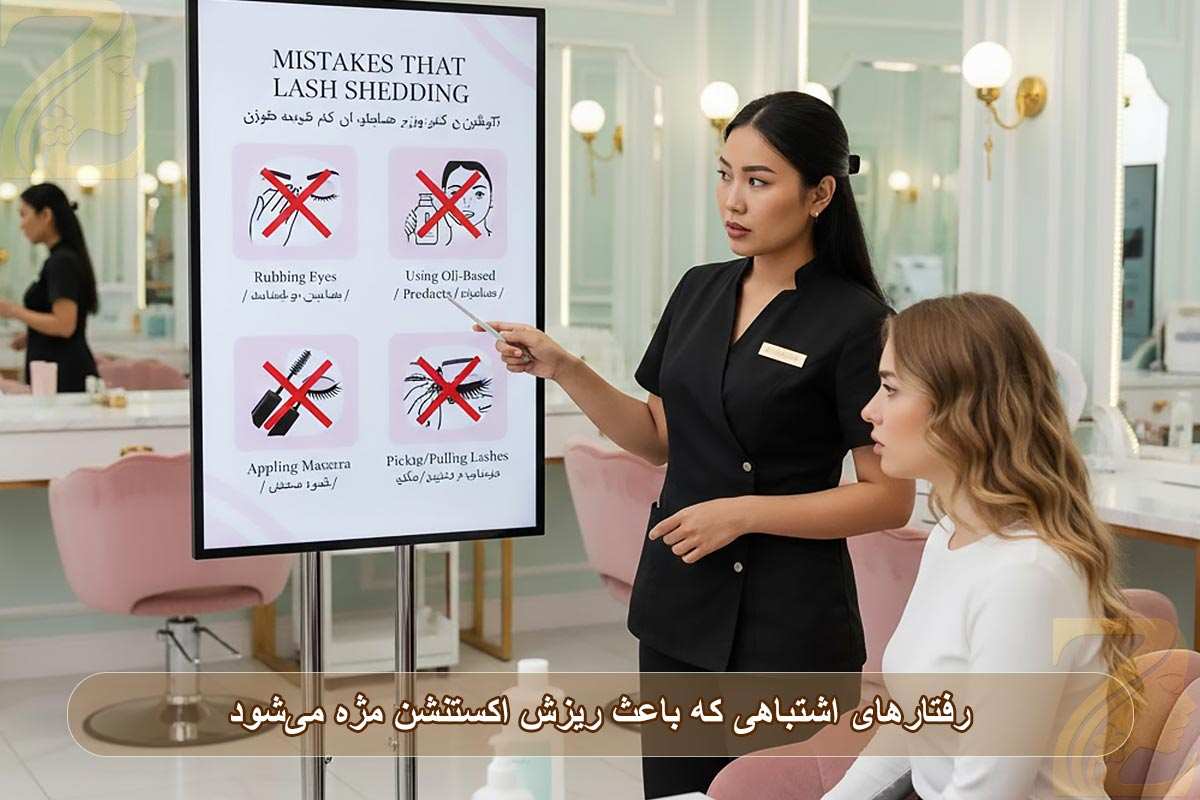 رفتارهای اشتباهی که باعث ریزش اکستنشن مژه میشود