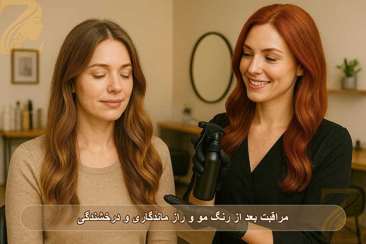 مراقبت بعد از رنگ مو، راز ماندگاری و درخشندگی