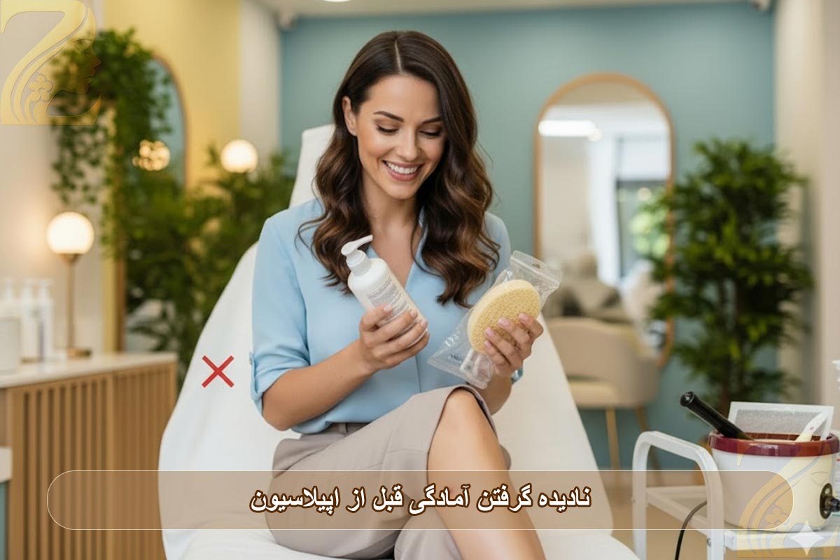 نادیده گرفتن آمادگی قبل از اپیلاسیون