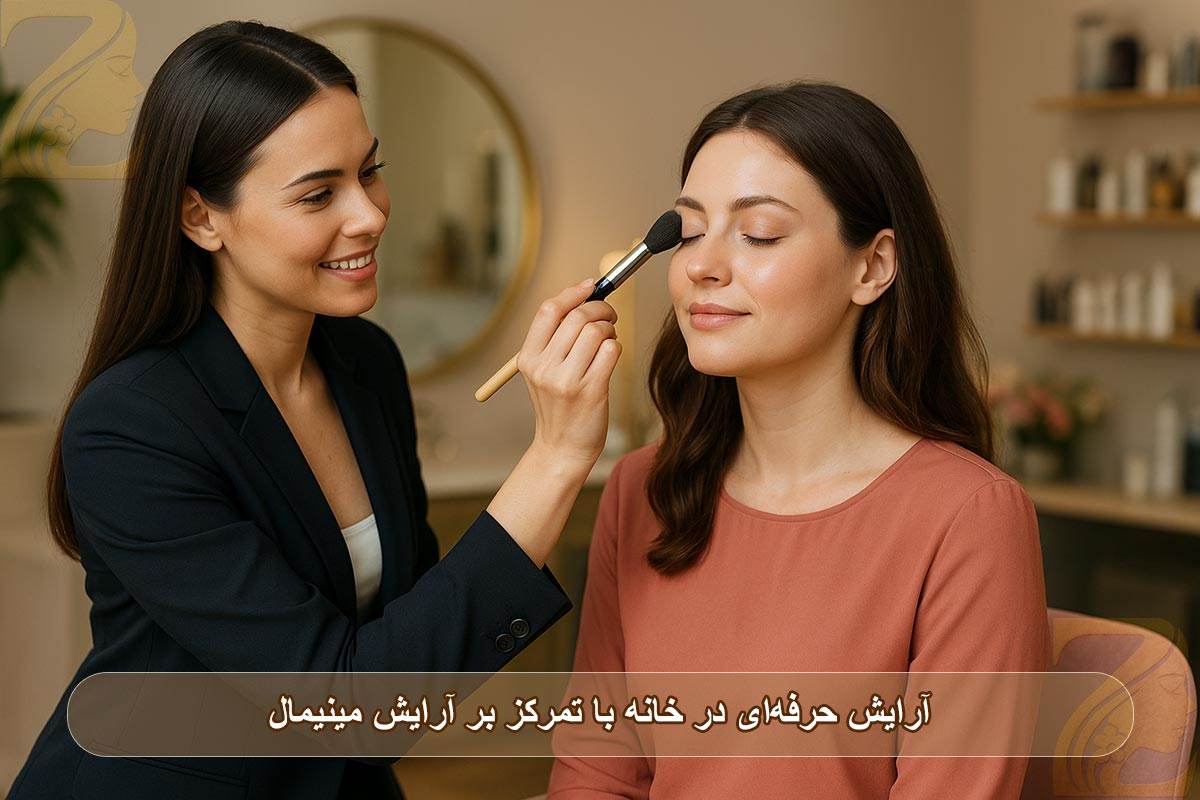 آرایش حرفه‌ای در خانه با تمرکز بر آرایش مینیمال