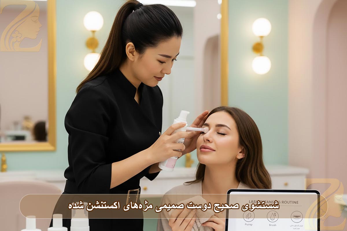 شستشوی صحیح دوست صمیمی مژه‌ های اکستنشن شده