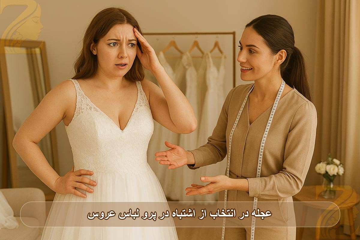 عجله در انتخاب از عوامل اشتباه در پرو لباس عروس