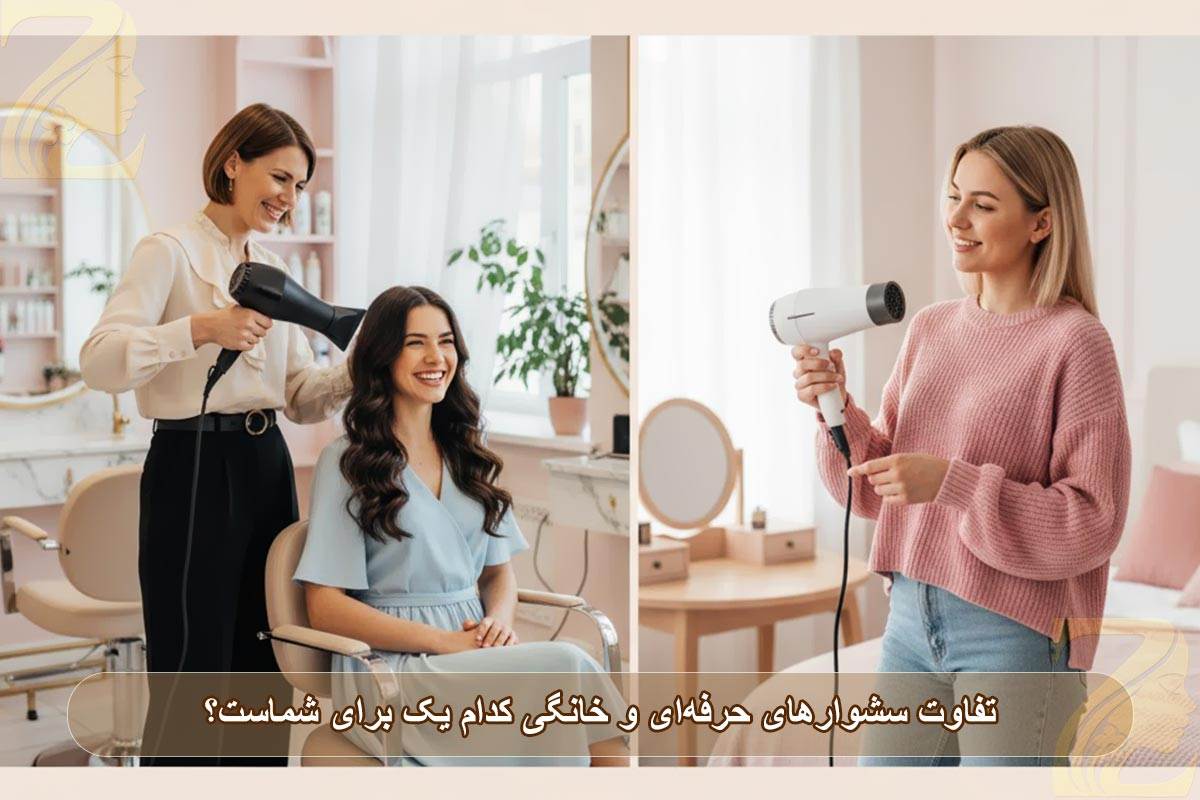 تفاوت سشوارهای حرفه‌ای و خانگی