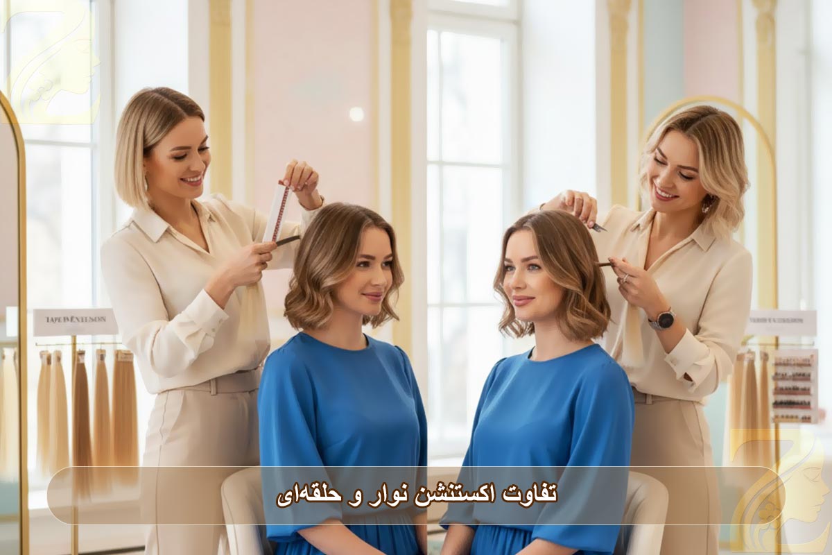 اکستنشن مو: تفاوت نوار و حلقه‌ای را در ۵ دقیقه یاد بگیر