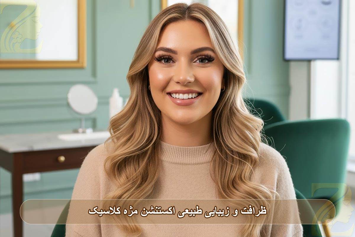  ظرافت و زیبایی طبیعی اکستنشن مژه کلاسیک