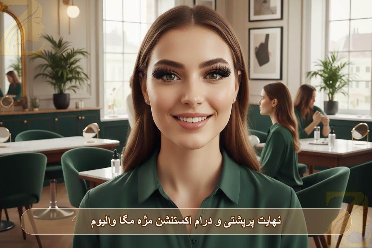 نهایت پرپشتی و درام اکستنشن مژه مگا والیوم