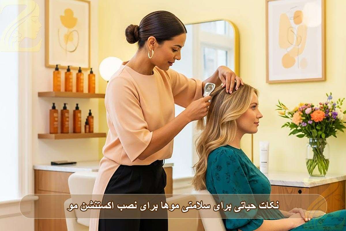 نصب اکستنشن مو و اهمیت نکات حیاتی برای سلامتی موها
