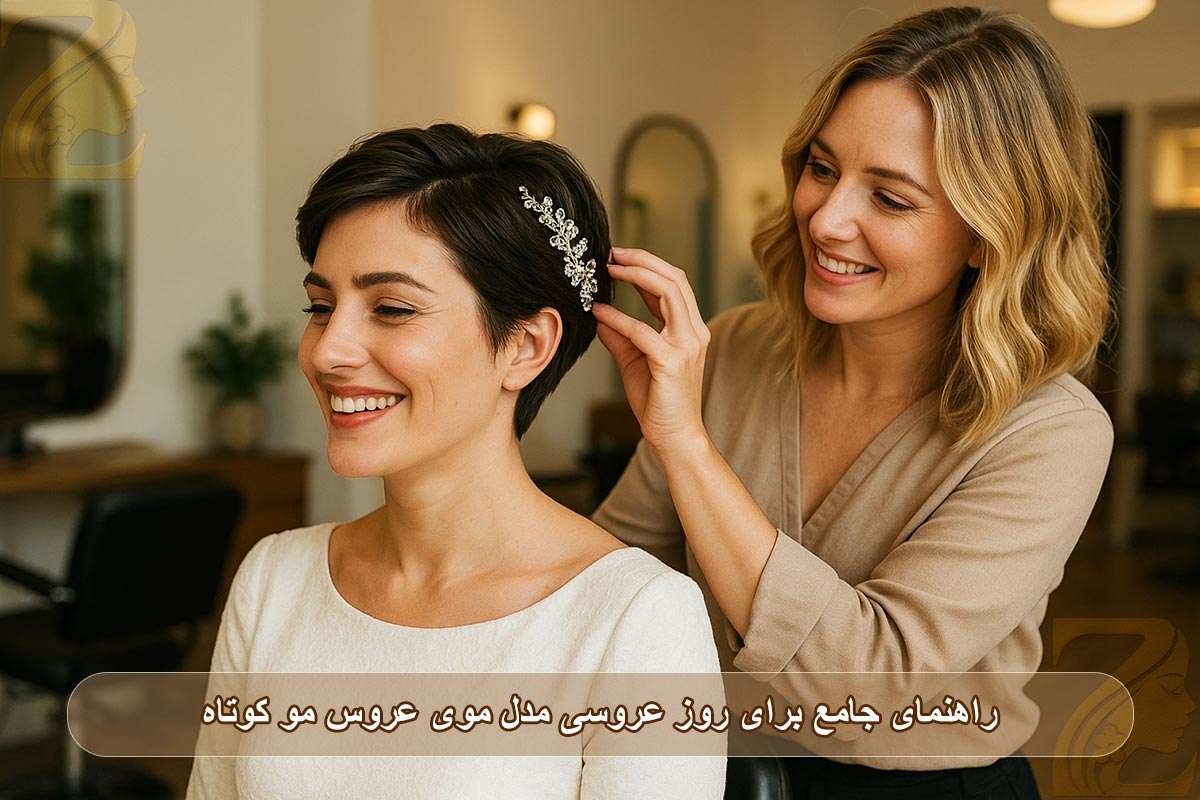 راهنمای جامع مدل موی عروس مو کوتاه برای روز عروسی