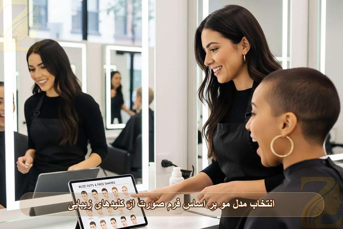 انتخاب مدل مو بر اساس فرم صورت