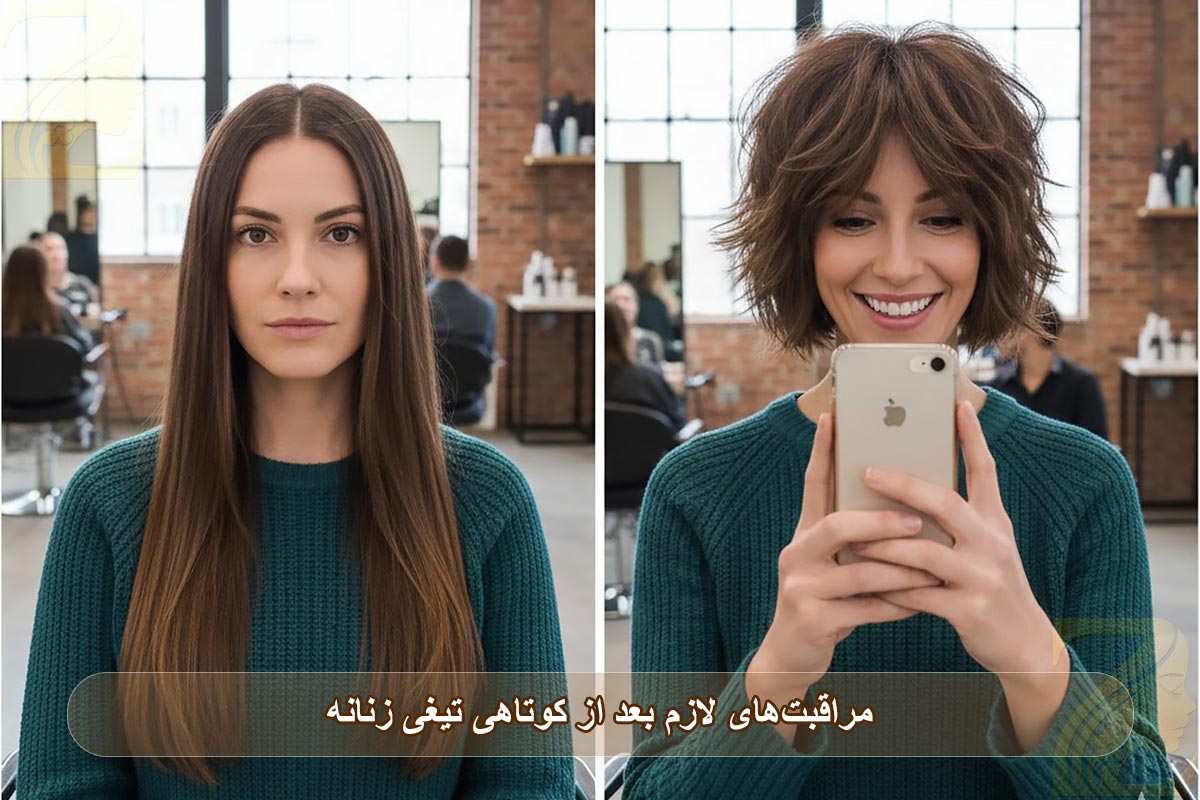 مراقبت‌های لازم بعد از کوتاهی تیغی زنانه برای حفظ زیبایی و سلامت مو